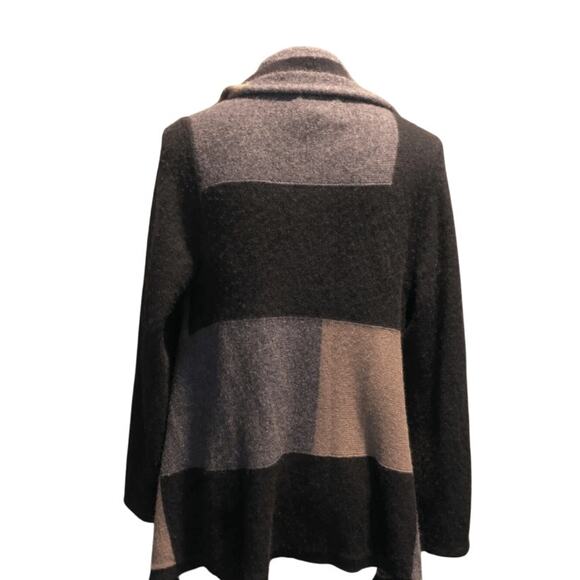 Peck and Peck WOOL CASHMERE COLORBLOCK CARDIGAN JACKET SZ M - Picture 6 of 7